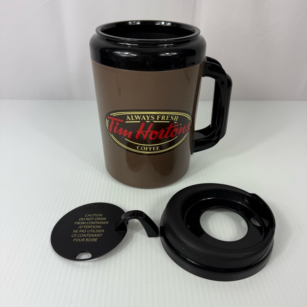 Tim Hortons Mega 64oz Double Wall Super Insulated Aladdin Plastic Travel Mug 9.5 - Picture 6 of 16
